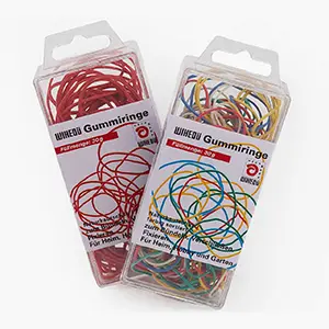 Gummiringe und Gummibänder WIHEDÜ Gummiringe bunt in Box 510040 510042