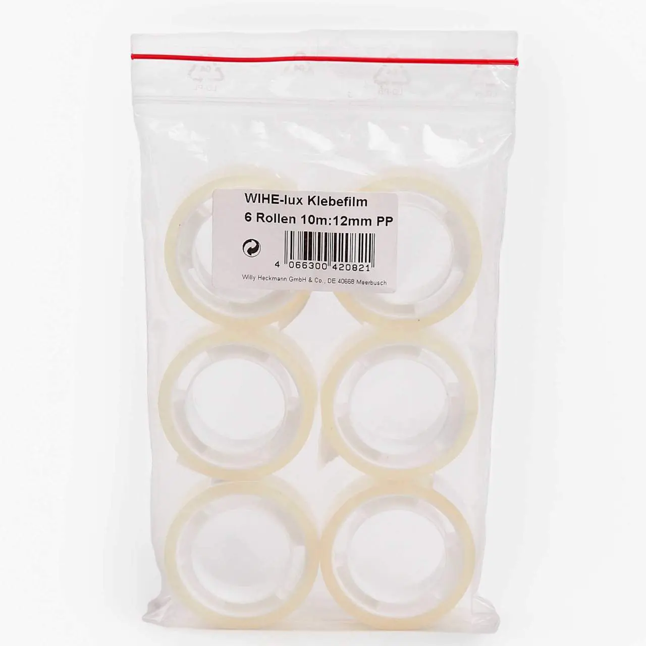 Klebefilm WIHE-lux Klebefilm transparent im Druckverschlussbeutel Art. 420.082
