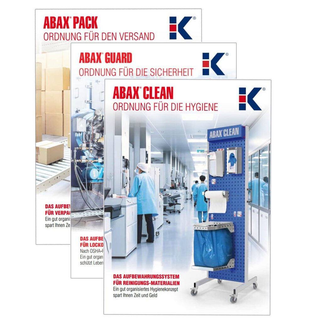 Neu bei uns: Ordnungs- und Lagerlösungen Abax Ordnungs- und Lagersysteme 3 Kataloge