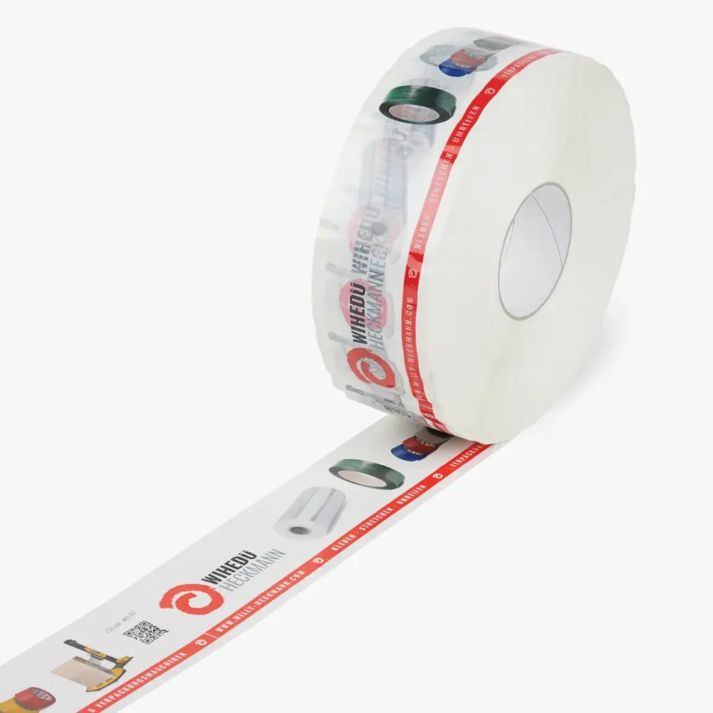 Kleben WIHEDÜ bedrucktes Packband Heckmann