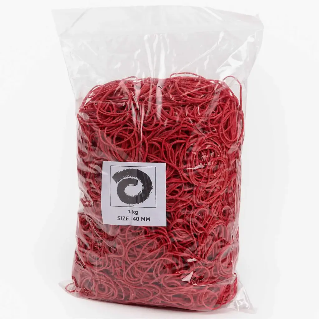 Gummiringe im Polybeutel Gummiringe in Beutel 1kg rot Art. 500019