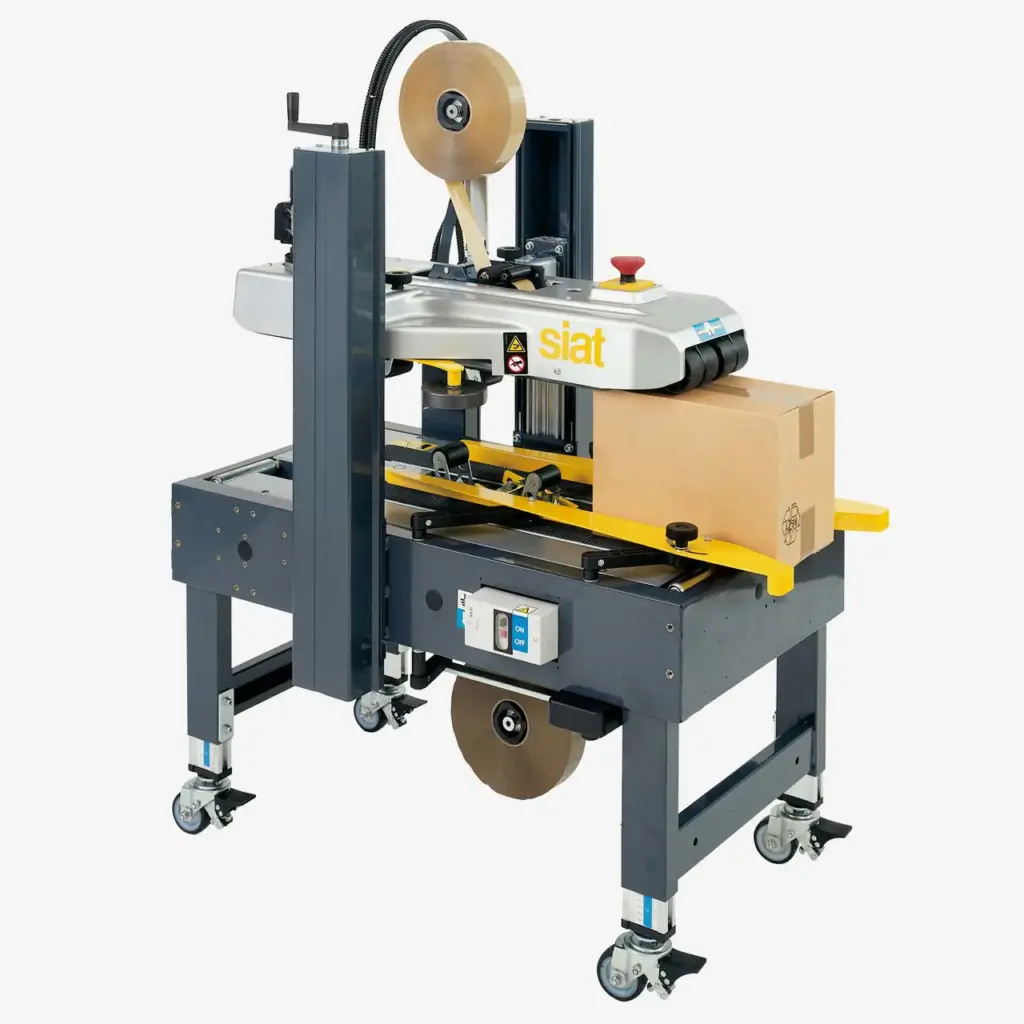 Halbautomaten SK 20 halbautomatische Kartonverschließmaschine mit Antrieb oben und unten Art. 983021